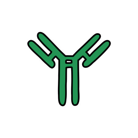 antibody doodle icon, vector illustrationのイラスト素材