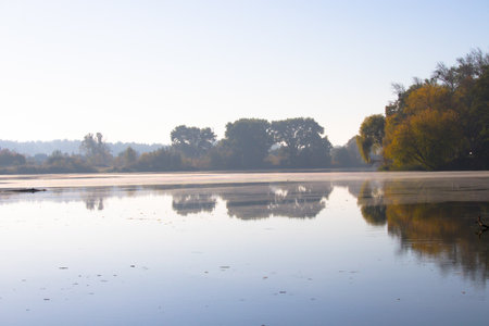 Autumn Rechka Psel - will be an excellent gadget screensaverの写真素材