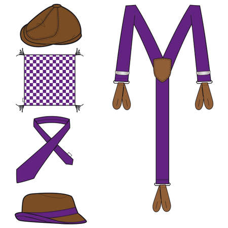 Mens accessoriesのイラスト素材