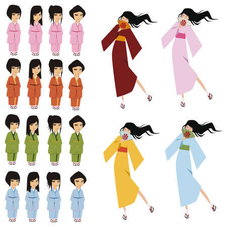 Japanese characterのイラスト素材