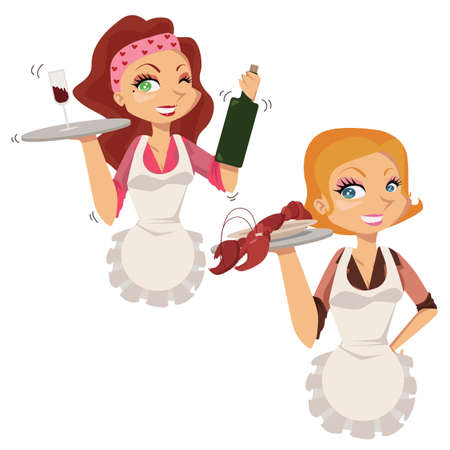 Waitressのイラスト素材