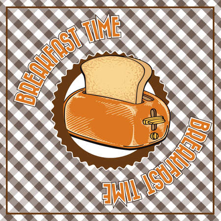 Vintage poster of a toasterのイラスト素材