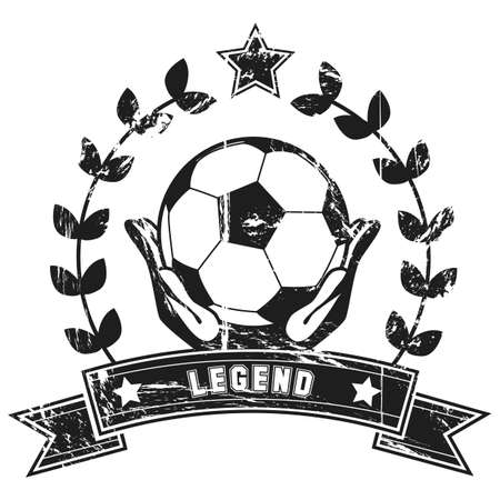 Vintage soccer posterのイラスト素材