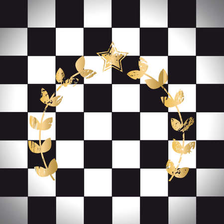 Golden championship frameのイラスト素材