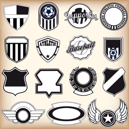 Sport labelsのイラスト素材