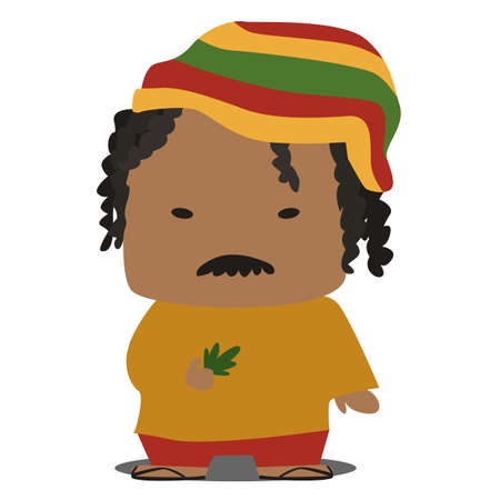 cartoon jamaicanのイラスト素材