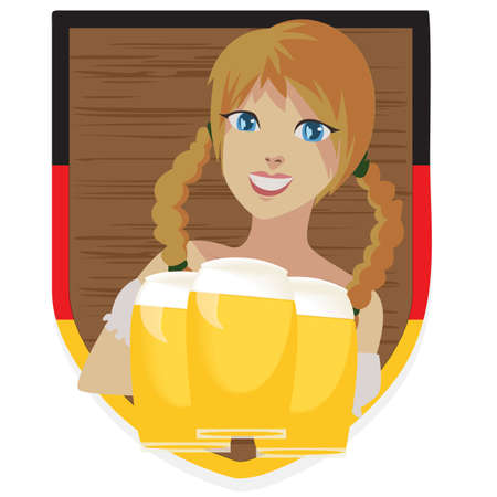 german waitressのイラスト素材