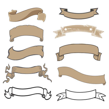 ribbons vectorのイラスト素材