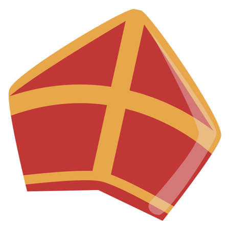 isolated hat of the Dutch Sinterklaas traditionのイラスト素材