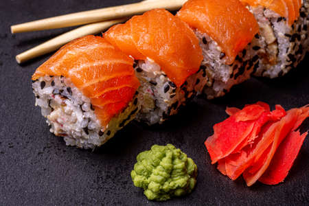 Rolls and sushi setsの写真素材