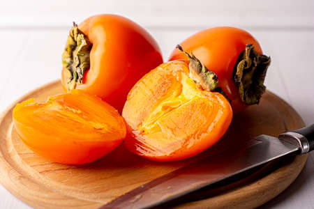 Fresh persimmonの写真素材