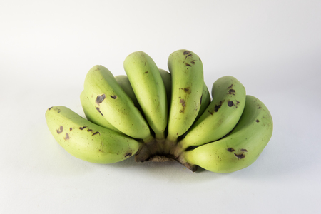 banana lay on white backgroundの写真素材