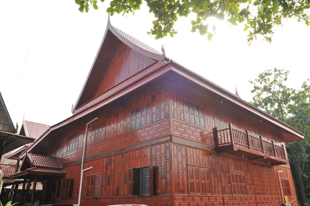 wood contemporary thai houseのeditorial素材