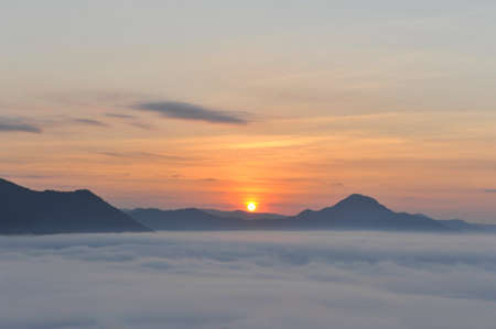 sunrise at chaingkhan in loie province northeast in thailand