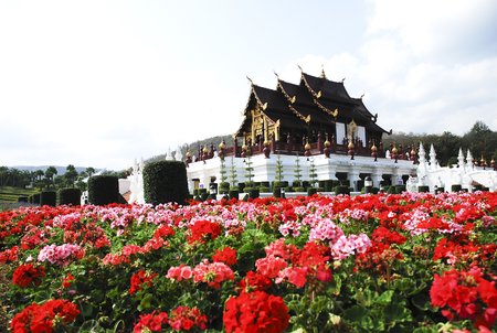 Royal Pavilion in Royal Park Rajapruek in chiangmai thailandのeditorial素材