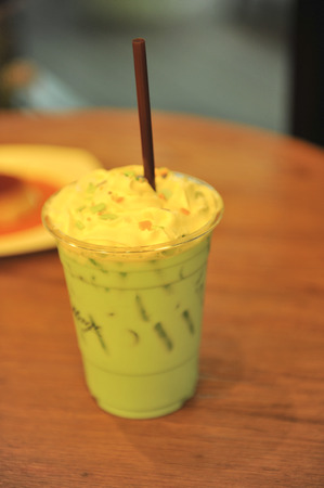 green tea frappe iceの写真素材