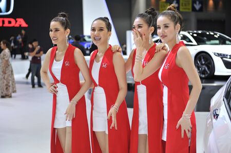 BANGKOK-NOVEMBER  pretty motor expo at The 35nd Motor expo 2018 on november 28, 2018 in Bangkok, Thailandのeditorial素材
