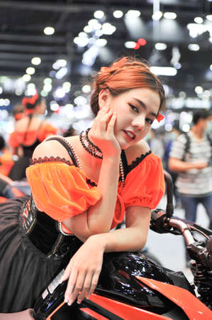 BANGKOK-december 1 pretty moter expo at The 37nd Motor expo 2020 on december 1, 2020 in Bangkok, Thailandのeditorial素材