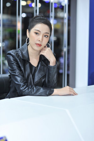 BANGKOK-december5 pretty moter expo at The 37nd Motor expo 2020 on december 5, 2020 in Bangkok, Thailandのeditorial素材