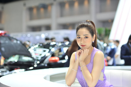 BANGKOK-december5 pretty moter expo at The 37nd Motor expo 2020 on december 5, 2020 in Bangkok, Thailandのeditorial素材