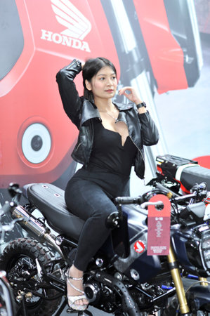 BANGKOK-december5 pretty moter expo at The 37nd Motor expo 2020 on december 5, 2020 in Bangkok, Thailandのeditorial素材