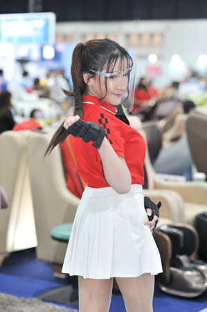 BANGKOK-december5 pretty moter expo at The 37nd Motor expo 2020 on december 5, 2020 in Bangkok, Thailandのeditorial素材