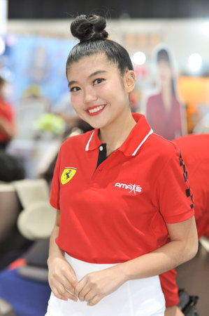 BANGKOK-december5 pretty moter expo at The 37nd Motor expo 2020 on december 5, 2020 in Bangkok, Thailandのeditorial素材