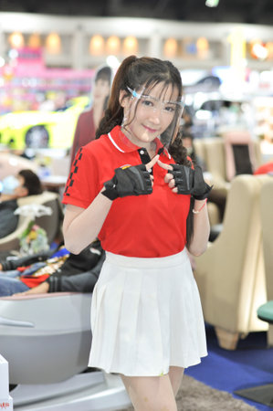 BANGKOK-december5 pretty moter expo at The 37nd Motor expo 2020 on december 5, 2020 in Bangkok, Thailandのeditorial素材
