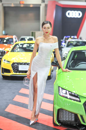 BANGKOK-march 22 pretty at The42th Bangkok International Motor Show 2021 on march 22 , 2021 in Bangkok, Thailandのeditorial素材