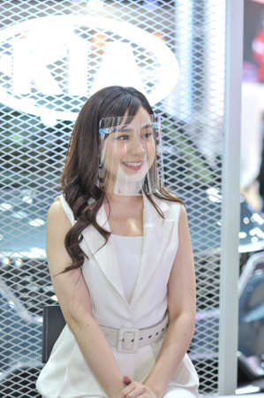 BANGKOK-march 22 pretty at The42th Bangkok International Motor Show 2021 on march 22 , 2021 in Bangkok, Thailandのeditorial素材