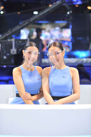 BANGKOK-march 22 pretty at The42th Bangkok International Motor Show 2021 on march 22 , 2021 in Bangkok, Thailandのeditorial素材