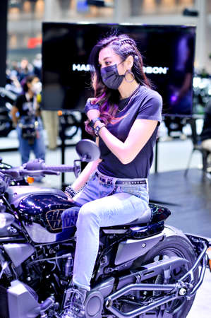 BANGKOK-november 30  pretty moter expo at The 38nd Motor expo 2021 on november 30, 2021 in Bangkok, Thailandのeditorial素材