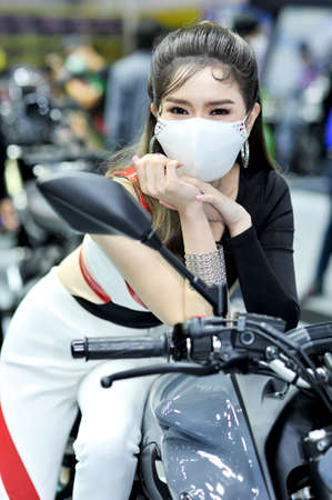 BANGKOK-november 30  pretty moter expo at The 38nd Motor expo 2021 on november 30, 2021 in Bangkok, Thailandのeditorial素材