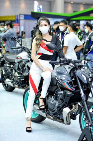 BANGKOK-november 30  pretty moter expo at The 38nd Motor expo 2021 on november 30, 2021 in Bangkok,...