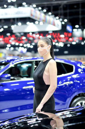 BANGKOK-november 30  pretty moter expo at The 38nd Motor expo 2021 on november 30, 2021 in Bangkok, Thailandのeditorial素材