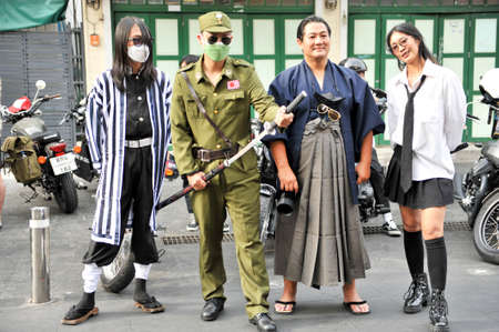 BANGKOK-december19 car&motocycle show at sunday  ride&drive at Khaosan road on december 19,2021 in Bangkok, Thailandのeditorial素材