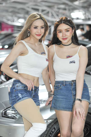 BANGKOK-march 6 pretty car show at the 2nd Toyo Tires Present Connection Thailand Auto Show 2022 at fashion island   on march 6,2022 in Bangkok, Thailandのeditorial素材