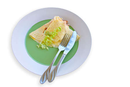 Light and healthy breakfast omlette.の写真素材