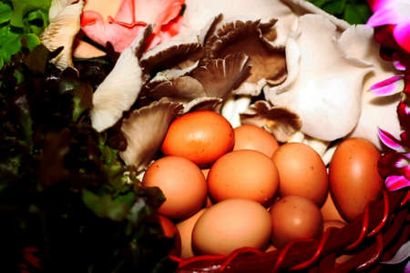 eggs,gift baskets.の写真素材