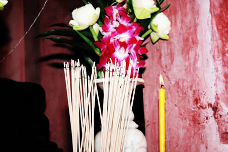 to burn incenseの写真素材