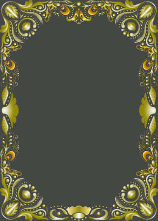 gold frame portrait designs for paintings and photographsのイラスト素材