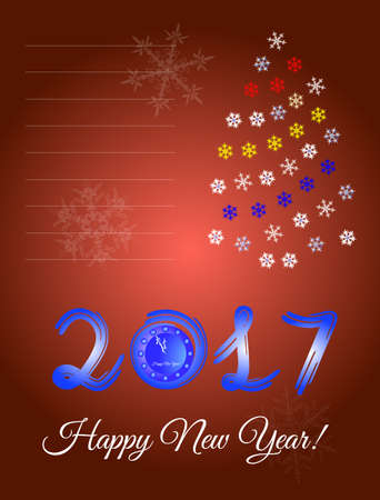 New year 2017 greeting cardのイラスト素材