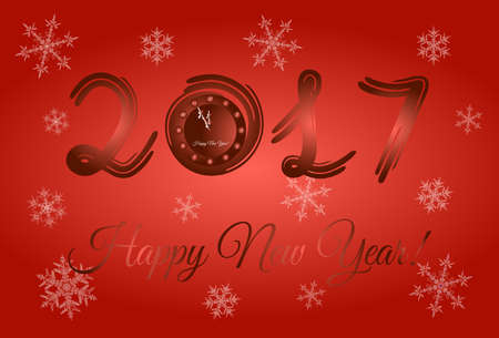 New year 2017 greeting cardのイラスト素材