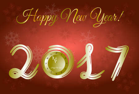 New year 2017 greeting cardのイラスト素材