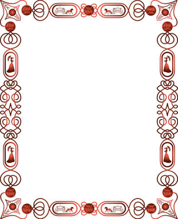 Decorative vintage borders and frames vectorのイラスト素材