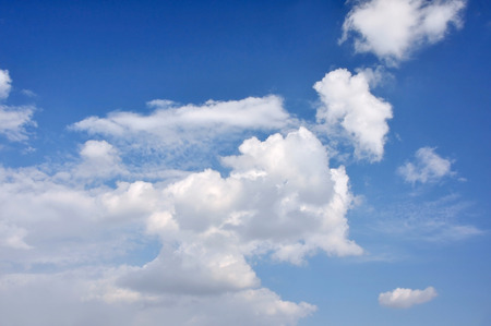 Unusual morning clouds against the blue sky