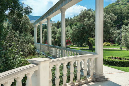 Landscaped parkland in the village Partenit.  Park of Aivazovsky \Paradise\ in Partenite. Ukraine,...
