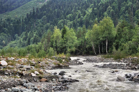 The mountain rivers of the Caucasusの写真素材