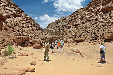 Egypt of the Sinai Peninsula mountains Colored Canyonの写真素材