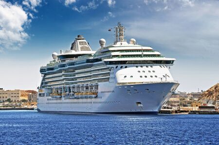 Egypt Red Sea ships and boats are at berth in the port of Sharm elSheikhの写真素材